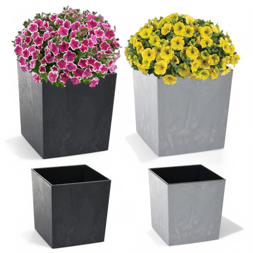 Blumentopf groß eckig - , beton