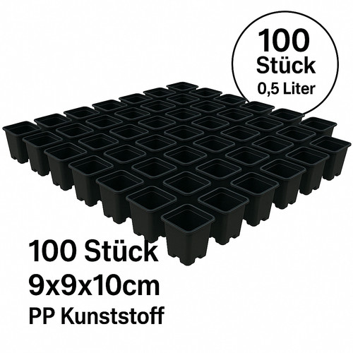100 anzuchttöpfe 9x9x10cm - 100,