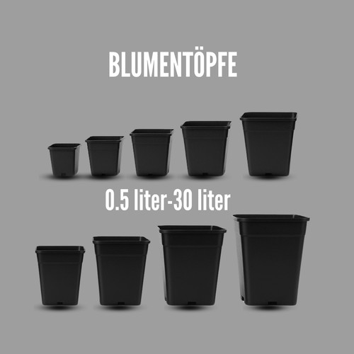 Blumentopf kunststoff schwarz - blumentopf,