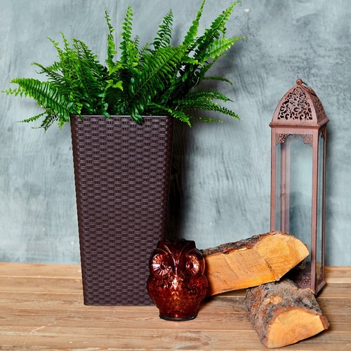 Kmnd rattan blumentopf - blumentopf, braun