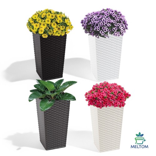 Blumenkübel rattan optik - blumenkübel,